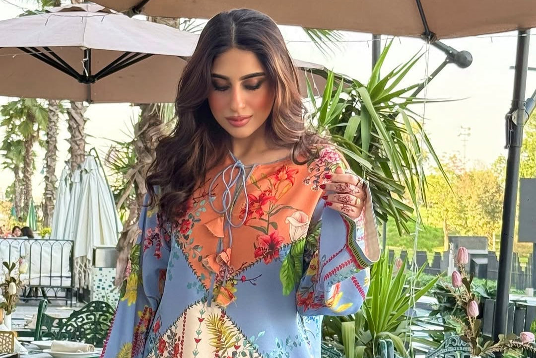 SUNSET BLOOM Co-Ord Set – Silky Lawn 2-Piece