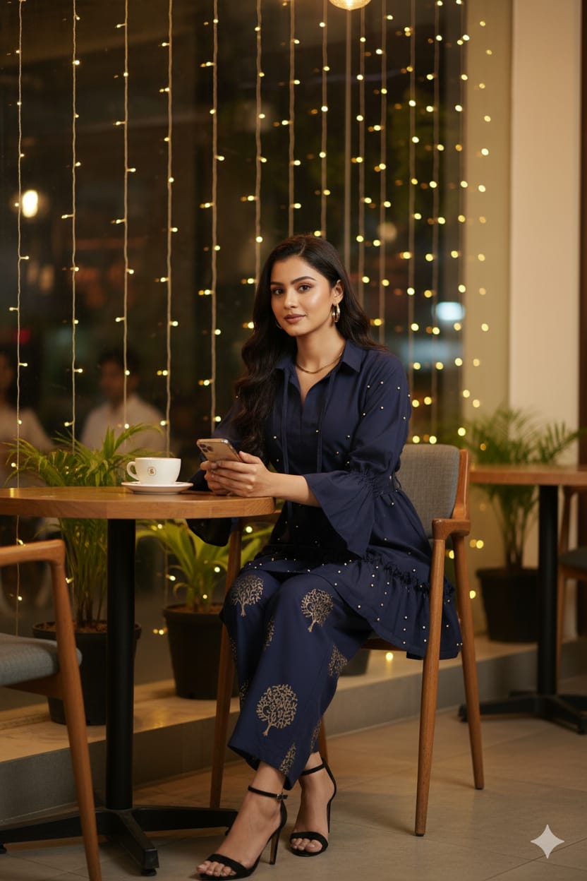 π Moti Charm β Western Top & Plazo Set π