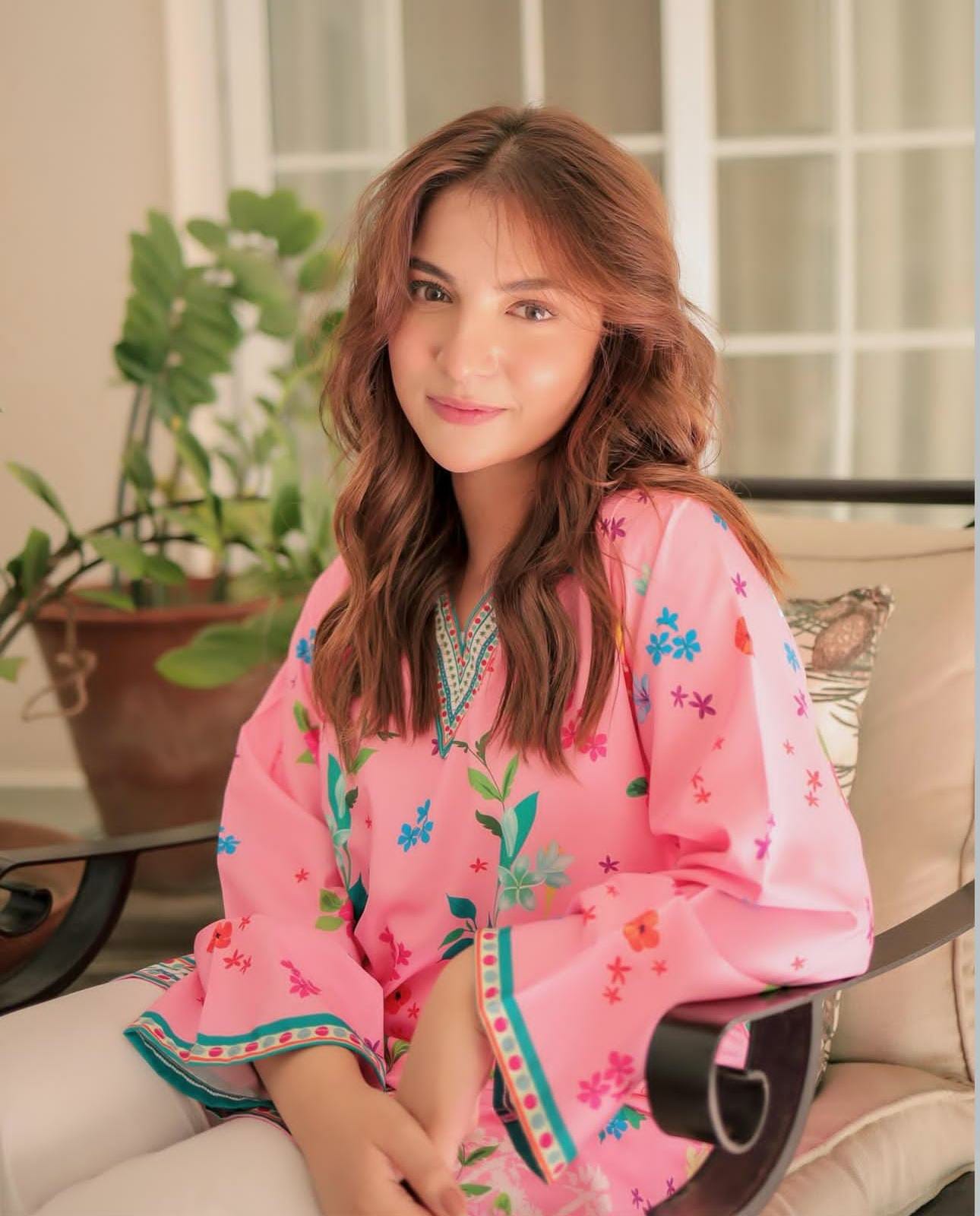 PINK FLORAL Co-Ord Set – Silky Lawn 2-Piece