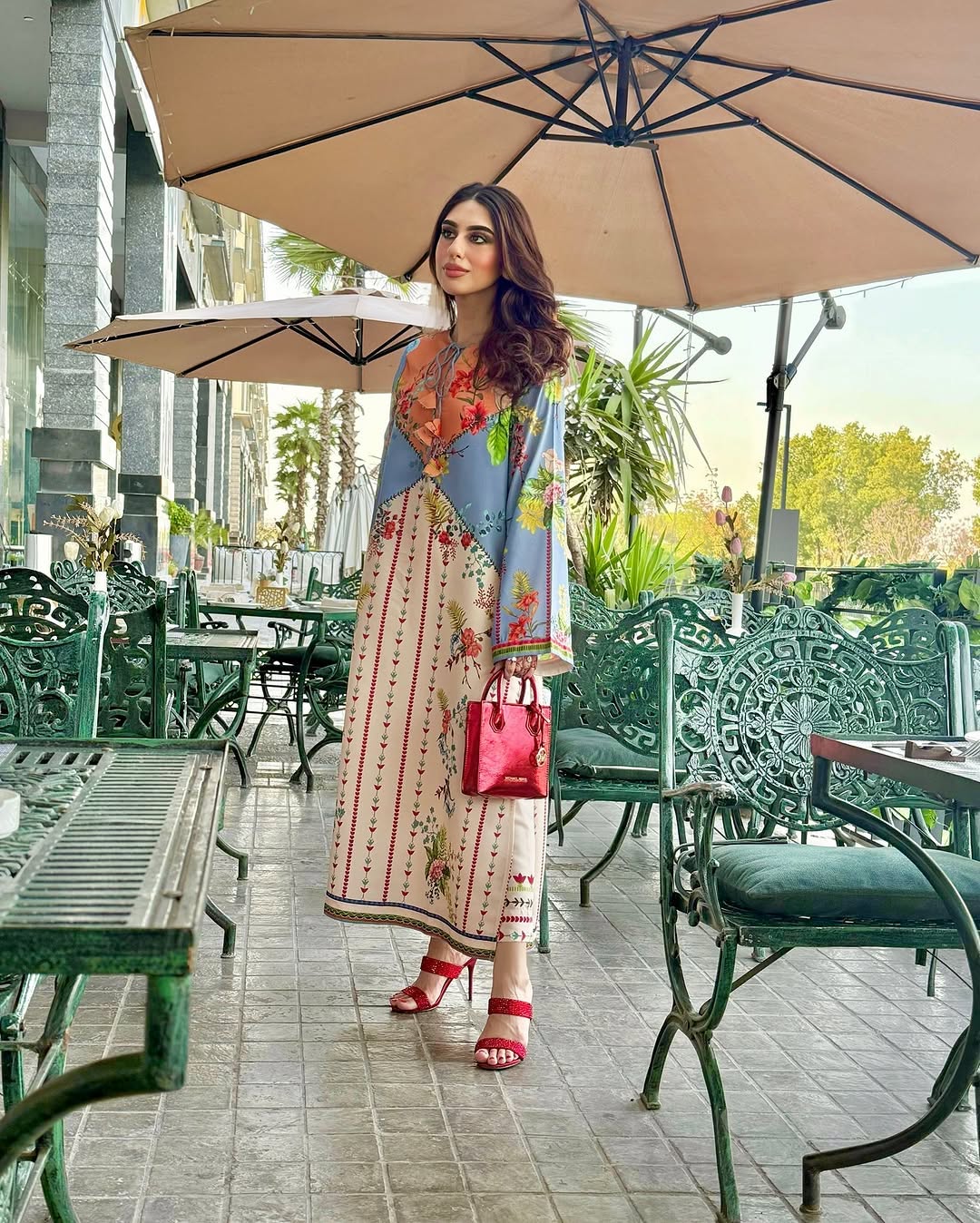 SUNSET BLOOM Co-Ord Set – Silky Lawn 2-Piece