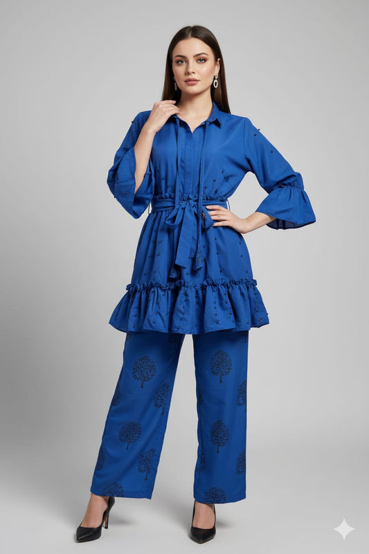 👗 Moti Charm — Western Top & Plazo Set 👗