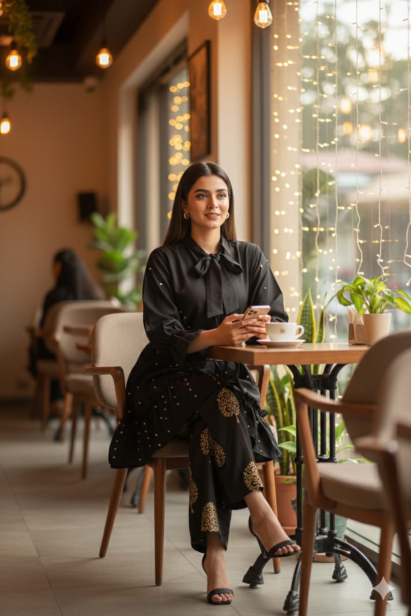 👗 Moti Charm — Western Top & Plazo Set 👗